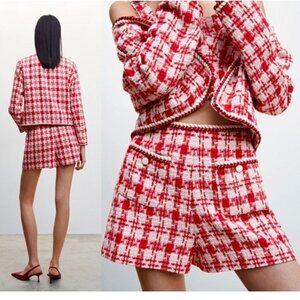 MANGO Tweed Shorts with Pockets size S